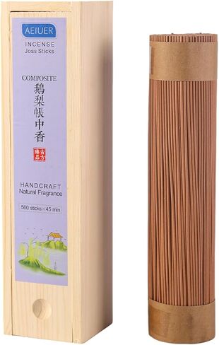 AEIUER Asian Fine Fragrance,8" Joss Sticks Incense,500 Pieces *45mins,Sandalwood Insence Sticks,Subtle Nature Inscents Fragrances in Saudi Arabia