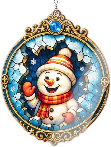 Grandson Christmas Ornament 2025 – Grandson Ornament Holiday Decor – Christmas Ornament – Suncatcher Effect Window Hanging – Car Hanging in Saudi Arabia