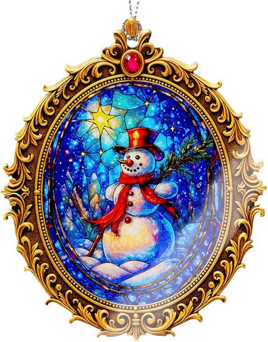 Grandson Christmas Ornament 2025 – Grandson Ornament Holiday Decor – Christmas Ornament – Suncatcher Effect Window Hanging – Car Hanging in Saudi Arabia