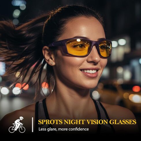 نظارات القيادة Myiaur Night Vision للنساء، نظارات مستقطبة رياضية مضادة للوهج وتعزز الرؤية في الليل in Kuwait