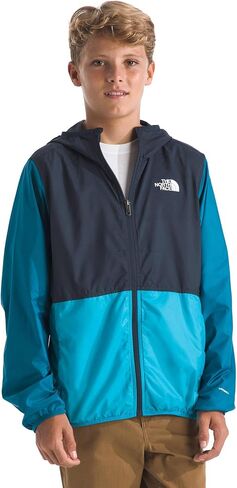 سترة TNF Cyclone Wind للأولاد من The North Face - مقاومة للرياح والماء، حماية من أشعة الشمس بعامل حماية من أشعة الشمس 40+، واقي ذقن مدمج، TNF أسود، مقاس X-Large in Kuwait