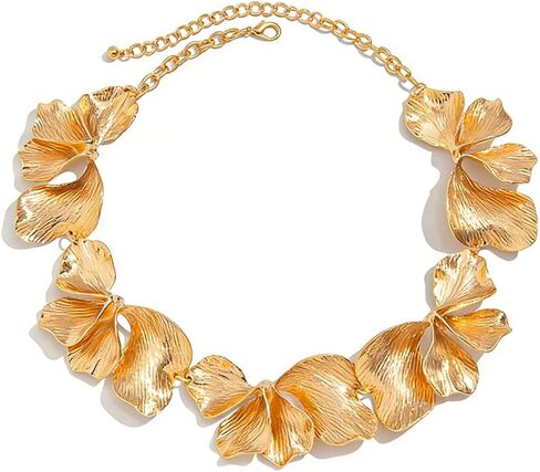 Missgrace Vintage Fashion Bohemian Dainty Silver Gold Plated Leaf Choker Necklace Summer Beach Party Bar Necklace for Women in Saudi Arabia