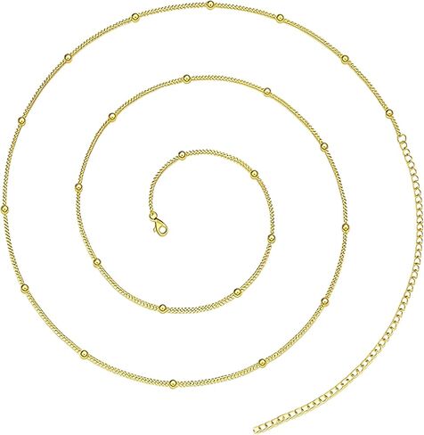 AVYRING سلسلة الخصر الذهبية للنساء داينتي بوهو الطبقات قابل للتعديل بيكيني الخرز سلسلة حزام اللؤلؤ حجر الراين حقيقية الوردي الشاطئ الحصى سلسلة البطن in Kuwait