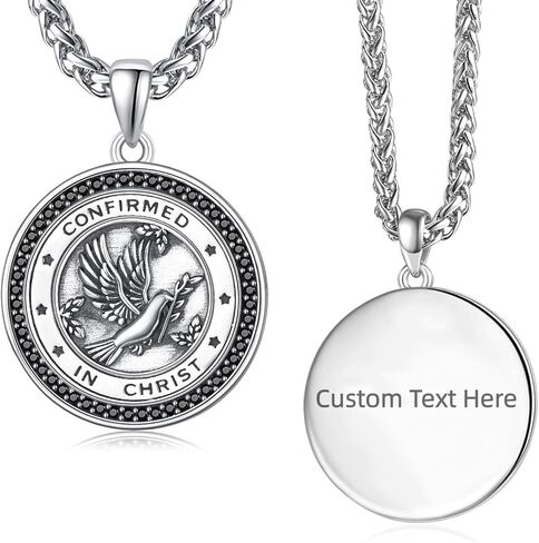 Confirmation Gifts Sterling Silver Confirmed in Christ Religious Catholic Jewerly in Saudi Arabia