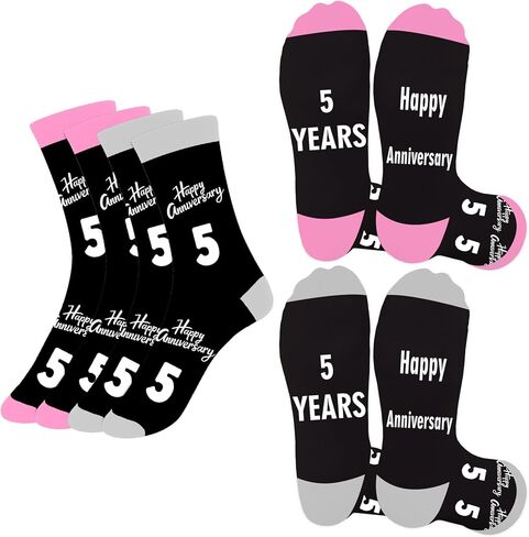 Liomxase 25th Anniversary Wedding Gifts for Couple - 2pcs Matching Socks,25 Year Anniversary Couples Gifts for Him Her,Romantic Gift for Husband Wife,Women Christmas Birthday Gift,25 Year of Marriage in Saudi Arabia