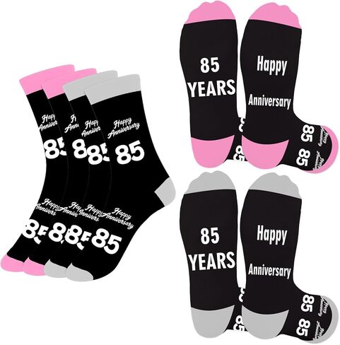 Liomxase 25th Anniversary Wedding Gifts for Couple - 2pcs Matching Socks,25 Year Anniversary Couples Gifts for Him Her,Romantic Gift for Husband Wife,Women Christmas Birthday Gift,25 Year of Marriage in Saudi Arabia