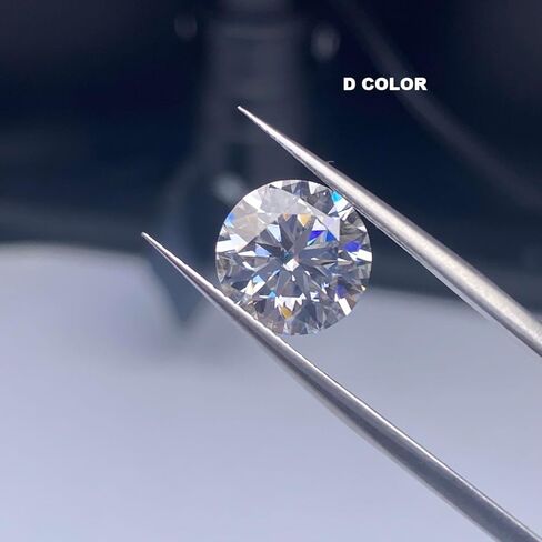 مويسانيتي حجر مويسانيتي حجر فضفاض الماس الاصطناعي الأبيض D اللون VVS1 وضوح 0.3ct-12ct جولة رائعة قطع لخاتم قلادة مجوهرات DIY صنع هدية مع شهادة GRA in Saudi Arabia
