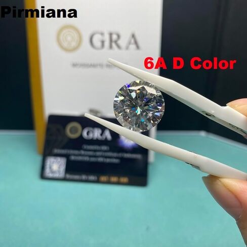 مويسانيتي حجر مويسانيتي حجر فضفاض الماس الاصطناعي الأبيض D اللون VVS1 وضوح 0.3ct-12ct جولة رائعة قطع لخاتم قلادة مجوهرات DIY صنع هدية مع شهادة GRA in Saudi Arabia