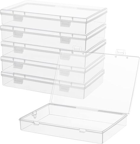 4 عبوات من صندوق بلاستيكي صغير من Ganydet، حاويات تخزين صندوق أقلام تلوين مستطيلة مع غطاء، حاويات تخزين شفافة صندوق حرفي لأشرطة خرز شريط واشي، متجمد، 8.66 بوصة × 5.12 بوصة × 2.28 بوصة in Kuwait