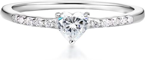 مجموعة خواتم زفاف مويسانيتي على شكل قلب للنساء، حلقات خطوبة قابلة للتكديس 3.8 قيراط، مجموعة حلقات وعد هالة مكونة من قطعتين، حلقات نقاء مجوهرات مويسانيتي مطلية بالذهب عيار 18 لصداقة الزوجة والابنة، هدية عيد ميلاد التخرج وعيد الحب وعيد الأم in Kuwait