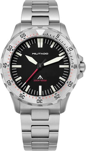 Militado ML16 39 mm Quartz Watches for Men - TMI VH31 Sweep & 515 Movement Quartz Field Diver Watch, 20 Bar Waterproof Luxury Diving Sapphire Crystal BGW9 Super Luminous Wrist Watch in Saudi Arabia
