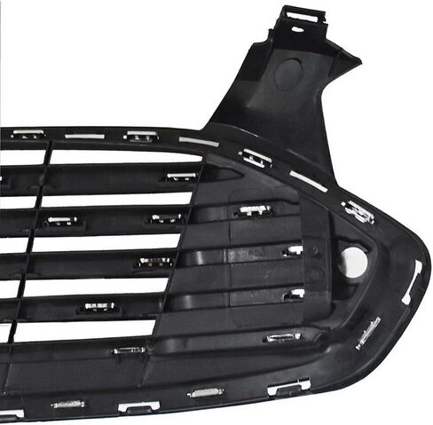Front Bumper Cover Assembly Compatible with 2017-2018 Ford Fusion, with Upper Lower Mesh Grille & Fog Lights Kit, Gray (Excludes Fusion Sport & Park Assist) in Saudi Arabia