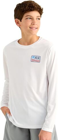 HUK Kid's Pursuit Graphic Long Sleeve, Fishing Shirt in Saudi Arabia