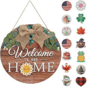 lyeasw علامة ترحيب عيد الفصح للباب الأمامي - أكاليل عيد الفصح ديكور معلق على الحائط لمخبز مقهى عطلة الربيع، زخارف أرنب خشبية لحفلة الشرفة الأمامية في الهواء الطلق (الأرنب والبيض) in Kuwait