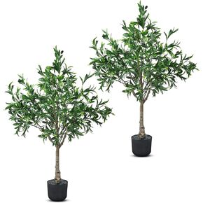 أشجار الزيتون الاصطناعية لعيد الفصح ديكور داخلي وخارجي، شجرة زيتون صناعية بطول 3.6 قدم مع بيض عيد الفصح، زارع، نباتات وهمية مقاومة للأشعة فوق البنفسجية شجيرات دائمة الخضرة مع فواكه نابضة بالحياة للمكتب المنزلي in Kuwait