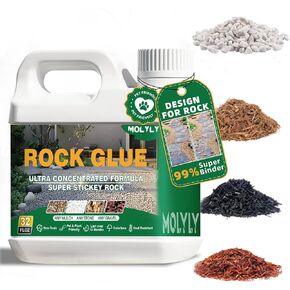 Rock Glue for Landscaping - 2 Gallon Mulch Glue, Gravel Binder & Stone Adhesive, Fast-Dry, Non-Toxic, Weather-Resistant for Patios, Garden, Walkways and Paths in Saudi Arabia