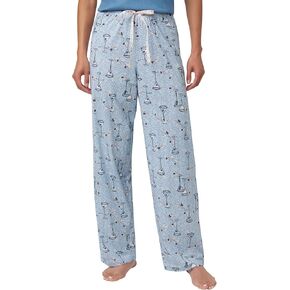 HUE Women's Sleep and Lounge Pajama Separates, Late Summer & Fall Collection, Coronet Blue-Scoop Neck Short Sleeve Tee, Large in Saudi Arabia