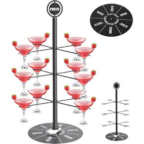 Champagne Tower for Parties, 3-Tier 12-Glasses Cocktail Tree Stand Countertop Wine Glass Holder for Drinks, Champagne Stand Drink Tower Wine Glasses Display for Champagne , Martini, Margarita Cups in Saudi Arabia