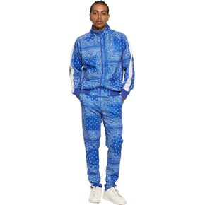 G-Style USA طقم بدلة رياضية G-Striped Bandana Paisley للرجال - ST804 - أسود - صغير in Kuwait