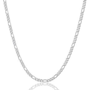 سلسلة تشينزبرو فيجارو للرجال والنساء، قلادات رجالية من الفولاذ المقاوم للصدأ سلسلة فيجارو قلادة هيب هوب، واسعة 3/5/8/12 مم، صندوق هدايا مُرسل بطول 18-30 بوصة in Kuwait