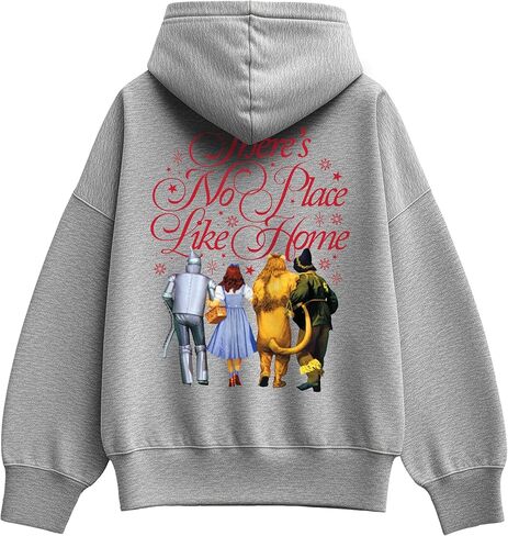 Hybrid Apparel Wizard Of Oz - Theres No Place Like Home - Ladies Oversized Fleece Hoodie Sweatshirt in Saudi Arabia