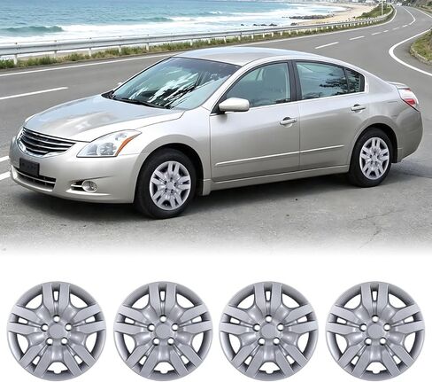 NIXON OFFROAD 16 بوصة Hubcaps لNissan Altima Sedan 2007-2012/Altima Coupe 2008-2009 [العجلة الفولاذية الملائمة فقط] غطاء حافة العجلة (مجموعة من 4) أغطية محور PP بديلة للسيارة (ورنيش، 5134Style) in Saudi Arabia
