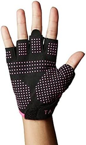 TAVI NOIR Women’s Grip Gloves for Barre, Pilates, Yoga, Cycle and Training, Half Finger Grip Gloves Ebony, Large in Saudi Arabia