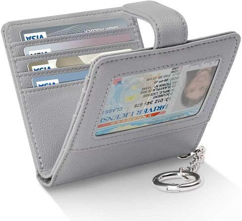 محفظة FurArt ثنائية الطي للنساء مع 9 فتحات، وحجب RFID، ونافذة لبطاقة الهوية، ومحفظة صغيرة لحمل البطاقات in Kuwait