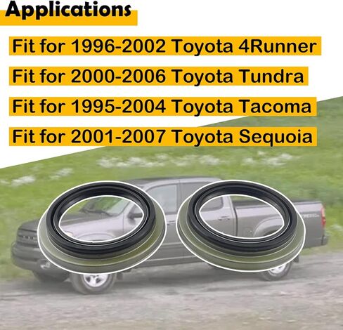 4Pcs 90316-69001 90312-95001 Front Wheel Hub Oil Seal Compatible with Toyota 4Runner 1996-2002, Tundra 2000-2006, Tacoma 1995-2004, Sequoia 2001-2007 in Saudi Arabia