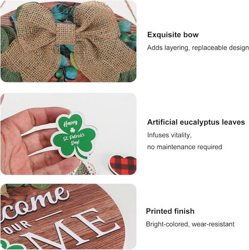 lyeasw علامة ترحيب عيد الفصح للباب الأمامي - أكاليل عيد الفصح ديكور معلق على الحائط لمخبز مقهى عطلة الربيع، زخارف أرنب خشبية لحفلة الشرفة الأمامية في الهواء الطلق (الأرنب والبيض) in Kuwait