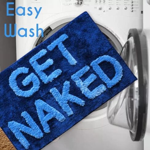 Evovee Get Naked Bath Mat Funny Cute سجاد الحمام الحصول على Naked Rug Shower Funny الحمام ديكور متعة لطيف حمام حصيرة عدم الانزلاق قابل للغسل كلية وردي فاتح 17x24 in Kuwait