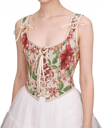 bslingerie Corset for Women Vintage Renaissance Floral Lace Up Bustier Corset Top for Women in Saudi Arabia
