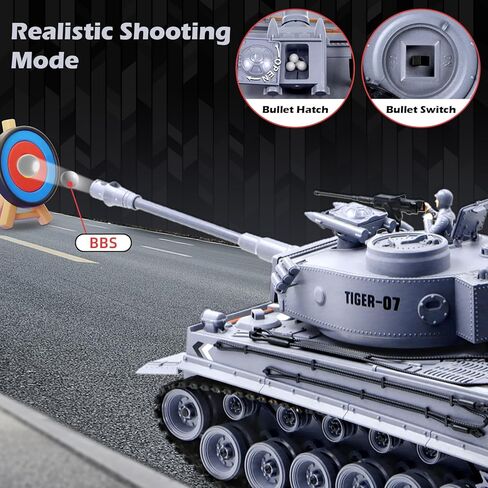 1:18 دبابة للتحكم عن بعد، 2.4 جيجا هرتز German Leopard II RC Tank، 60 دقيقة من أوقات اللعب، ألعاب دبابات الجيش مع BBS وقنابل المياه والصوت والسومكي للبالغين والأعمار من 6 سنوات فما فوق in Kuwait