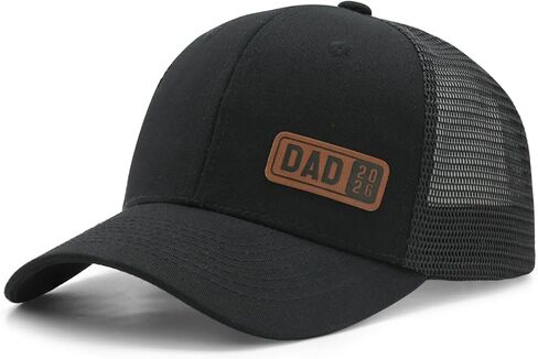 قبعة سائق الشاحنة HAFOUXIGM Dad Est 2026 للأب لأول مرة، هدايا لزوج الأب الجديد من الابنة والزوجة رمادي/أسود in Kuwait