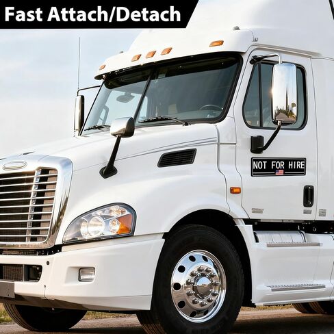 2Pcs Not for Hire Magnetic Decals - 4.7"×13" Vehicle Magnets for Box Trucks, Tractor Trailers, Company & Personal Vehicles (Small-White) in Saudi Arabia
