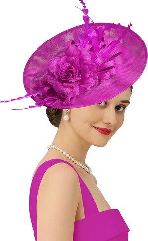 قبعات Kidukso Fascinator أغطية الرأس لقبعات ديربي 1920s غطاء رأس عتيق لحفلات الشاي وحفلات الكوكتيل والكنيسة in Kuwait