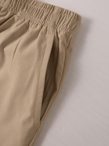1 Piece Clothing Girls' Casual Shorts for Teens, Athletic Gym Shorts Lightweight Comfort for Daily Wear & Sports Khaki in Saudi Arabia