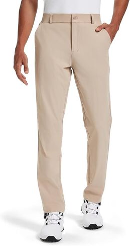 Men's Stretch Golf Pants 30''/32''/34'' - Lightweight Dress & Casual Trousers for Business Travel Work in Saudi Arabia