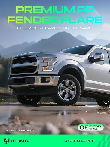 YHTAUTO OE Factory Style Fender Flares مع مجموعة أدوات بديلة لـ Dodge Ram 1500 2019-2023 هيكل جديد (لا يناسب الطراز الكلاسيكي والمتمرد، طراز TRX)، واقي غطاء مضيئة للعجلة السوداء غير اللامعة، مجموعة من 4 in Saudi Arabia