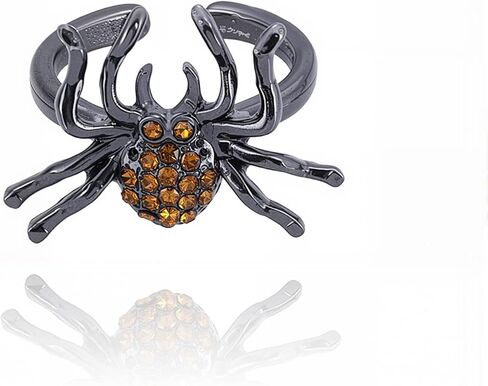 Gothic Spider Ring Red Crystal Spider Open Ring Adjustable Black Spider Ring Cz Spider Insect Ring Halloween Spider Finger Ring Jewelry For Women(Spider A) in Saudi Arabia