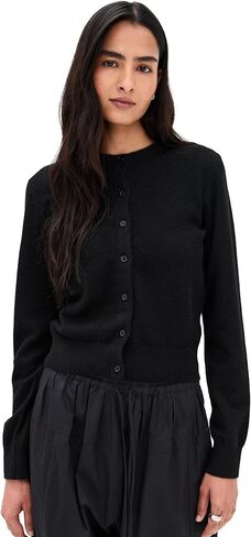 Cashmere Crewneck Cardigan by White + Warren in Saudi Arabia