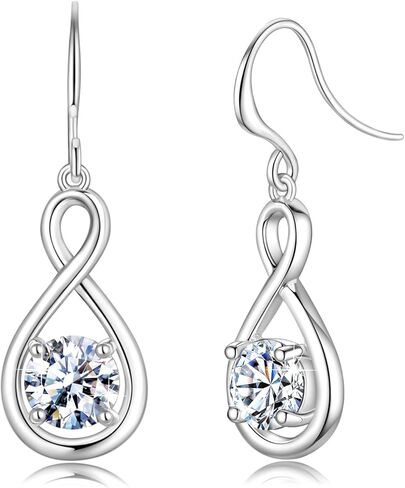 2.4ct D Color VVS1 Clarity Moissanite Dangle Drop Earrings for women, Stud Earrings 925 Sterling Silver Earrings for Women Trendy Hypoallergenic, Women's Jewelry Gift in Saudi Arabia