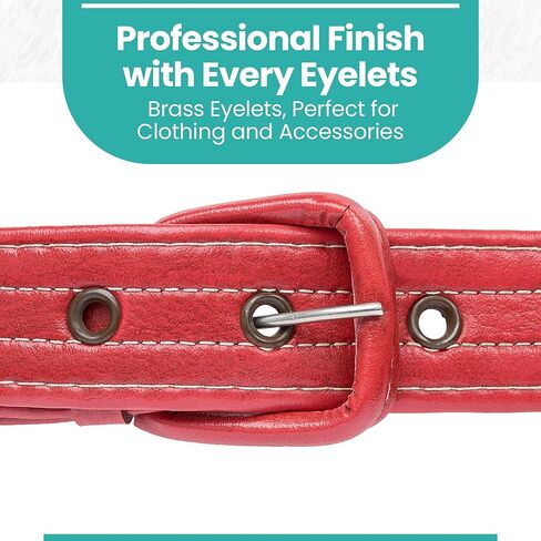 فتحات مقاس 100 × 2 مم للملابس والمصنوعات اليدوية الجلدية - حلقات لإضافة الأشرطة والأربطة والنسيج في المشاريع الفنية والخياطة - مثالية للحقائب وسجلات القصاصات وإصلاح الملابس (ذهبي وردي) in Kuwait