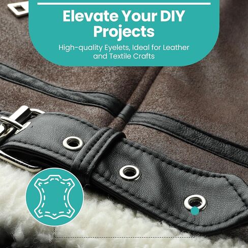 فتحات مقاس 100 × 2 مم للملابس والمصنوعات اليدوية الجلدية - حلقات لإضافة الأشرطة والأربطة والنسيج في المشاريع الفنية والخياطة - مثالية للحقائب وسجلات القصاصات وإصلاح الملابس (ذهبي وردي) in Kuwait