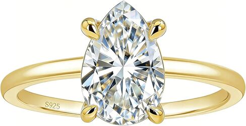 1CT/2CT/3CT 925 الفضة الاسترليني الكمثرى خواتم الخطبة الكمثرى قطع الزفاف دمعة الزفاف هالة مكعب زركونيا وعد خواتم للنساء حجم 5-9 in Kuwait