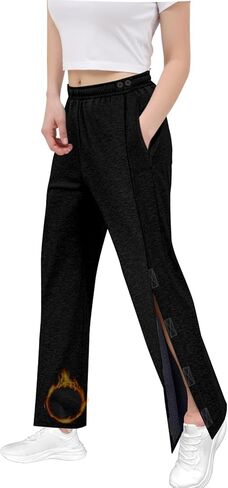 Tear Away Pant for Women Side Split Easy Full Open Sweatpants Loose Fit Casual Post Surgery Adaptive Clothing with Pockets in Saudi Arabia