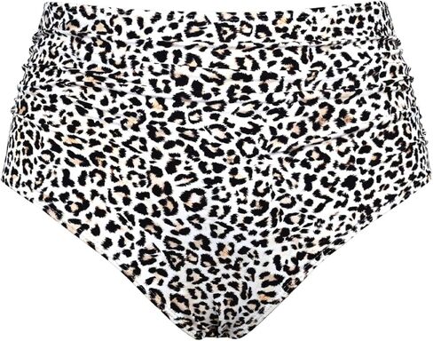 pfarua Women's High Waisted Bikini Bottoms Full Coverage Swimsuit Bottom Ruched Tummy Control Bathing Suit Bottoms in Saudi Arabia