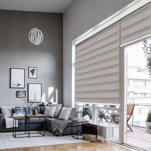 Motorized Blackout Zebra Blinds – Remote Control Roller Shades with Rechargeable Battery, Smart Home Compatible (Alexa, Google, App, Siri), Made in USA in Saudi Arabia