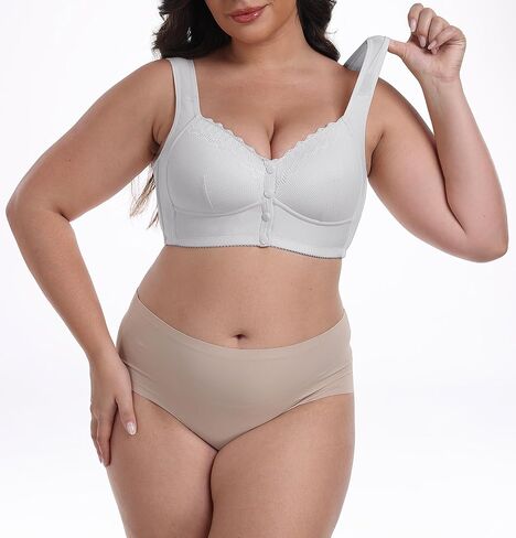 Bras for Women No Underwire Comfortable Full Coverage Front Closure Bralettes Wireless Wirefree Everyday Bras in Saudi Arabia