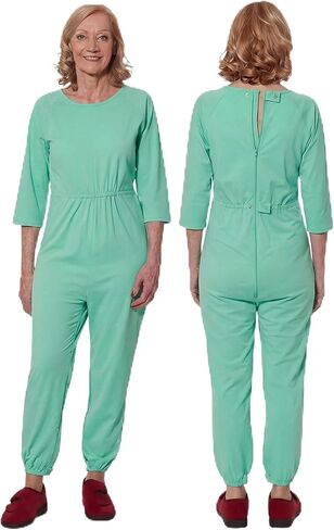 Ovidis Dementia Clothing - Alzheimers Anti-Strip Jumpsuit - Onesie for Elderly Women - Carrie Wisteria M in Saudi Arabia